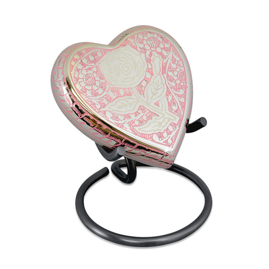 Butterflies Pink Flower Heart Keepsake