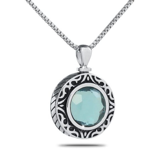 March Aquamarine Steel Keepsake