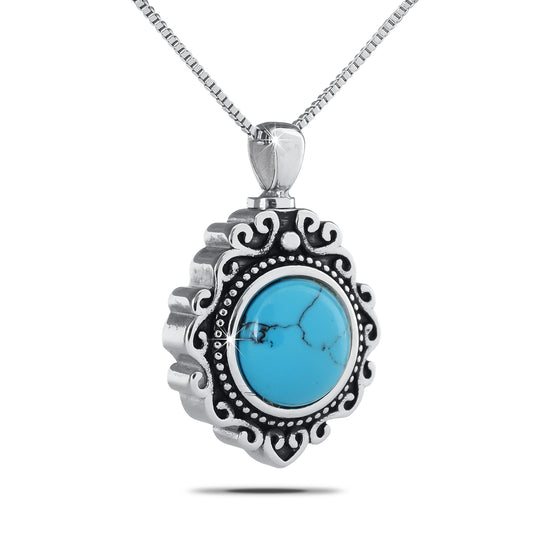 Ancestral Turquoise Steel Keepsake