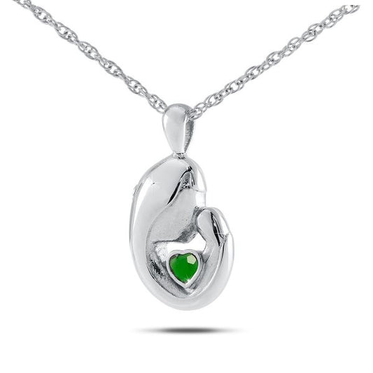 May w/ Emerald Sterling Silver Keepsake
